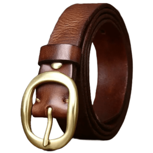 Ceinture Western en Cuir Marron Femme