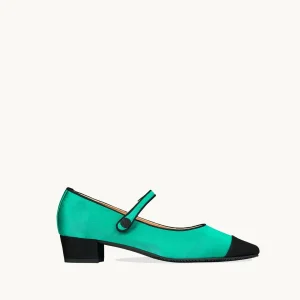 Ballerines Bambie Satin Green