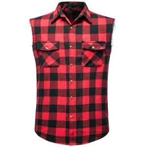 Chemise Western sans Manches pour Homme
