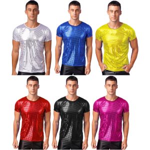 T-shirt brillant pour homme