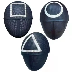 Guard cosplay mask in Squidgame