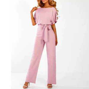 Combinaison Élégante Pour Femmes Avec Ceinture | Jambe Large